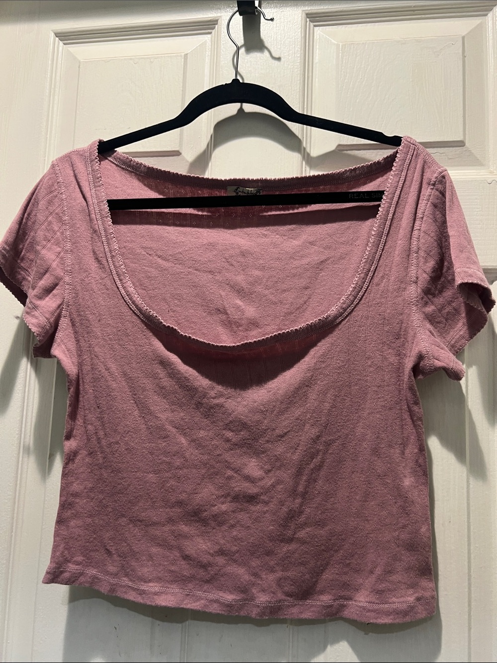 Free People Scoop Neck Crop Top - Dusty Pink